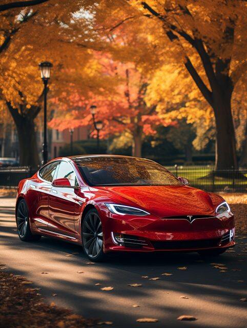 ailab.design_Photo_of_a_red_tesla_in_the_middle_of_a_park_d36faac3-f2d8-4c9a-9f9c-21e2c8fb752c