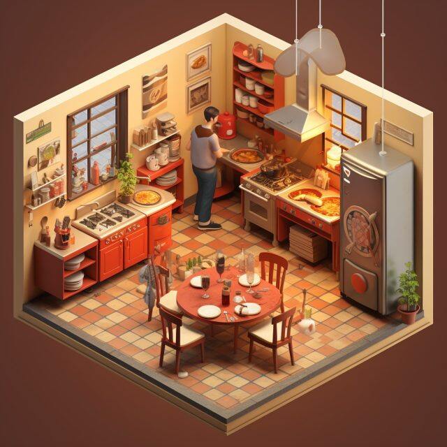 ailab.design_eating_pizza_in_a_50s_kitchen__cutaway_isometric_bee8b6bd-b180-40c2-8432-7d8b619e15a1